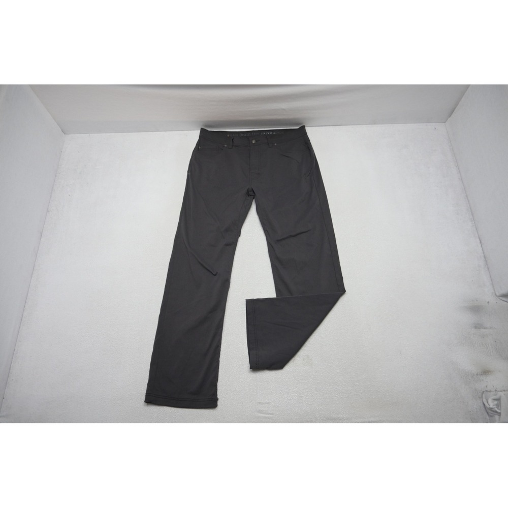 Prana Zion Slim Fit Pants Mens 36x32 Gray Stretch Nylon Hiking Outdoor Excellent